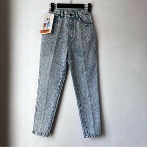 Vinatge 80s Deadstock Virginian Special High Rise Green Acid Wash Jeans 24"